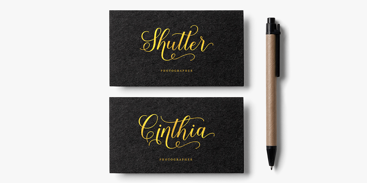 Shania Script Font Poster #3
