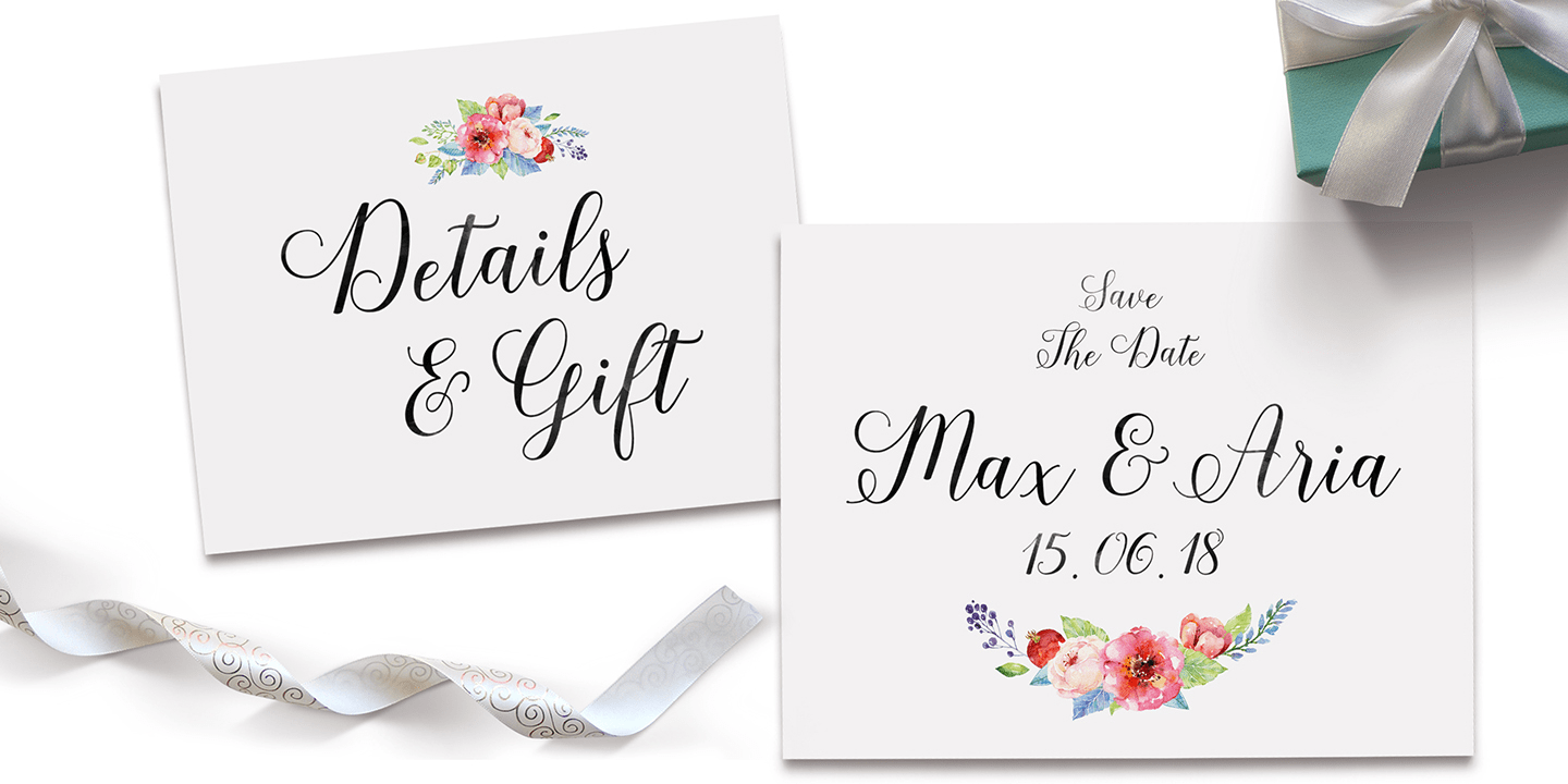 Shania Script Font Poster #5