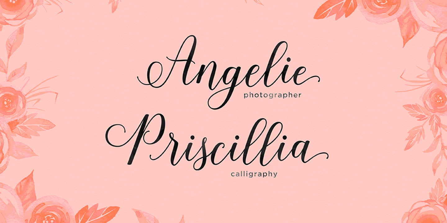 Shania Script Font Poster #8