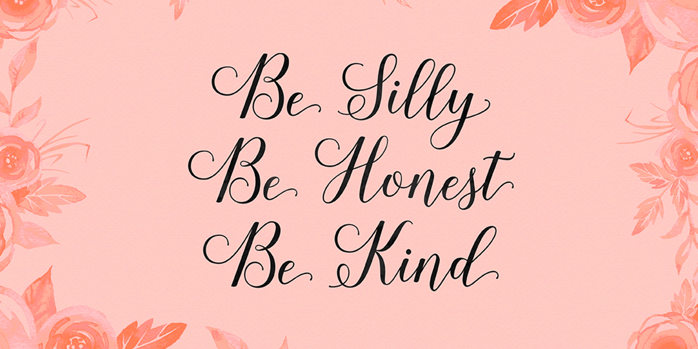 Shania Script Font Poster #9