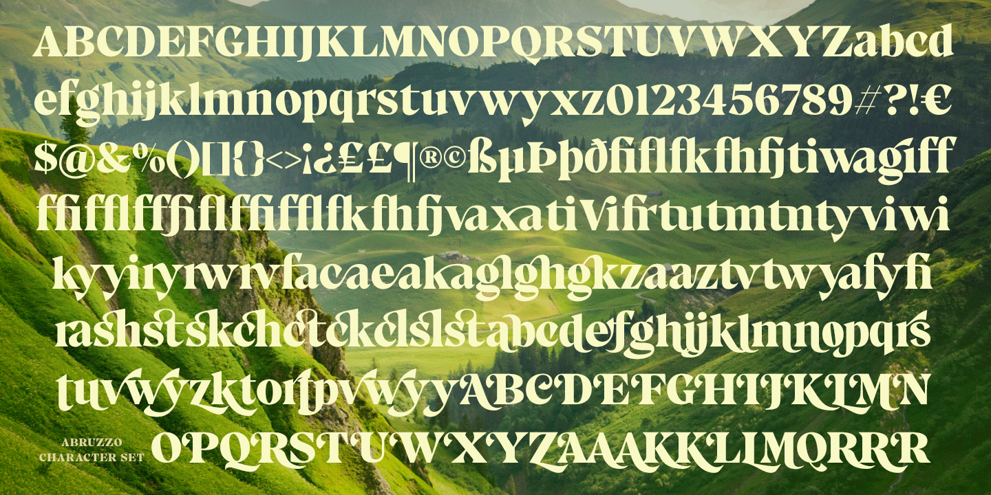 Abruzzo Font Poster #1