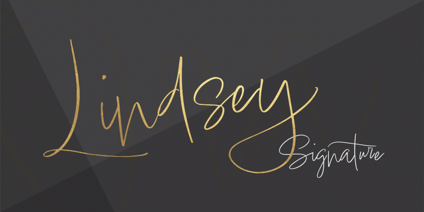 Lindsey Signature Font Poster #1