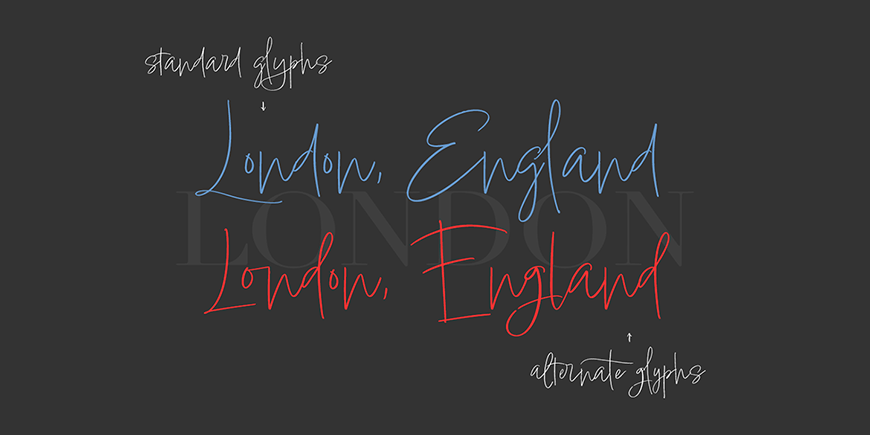 Lindsey Signature Font Poster #1