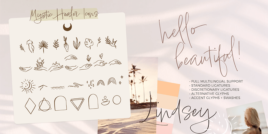 Lindsey Signature Font Poster #1