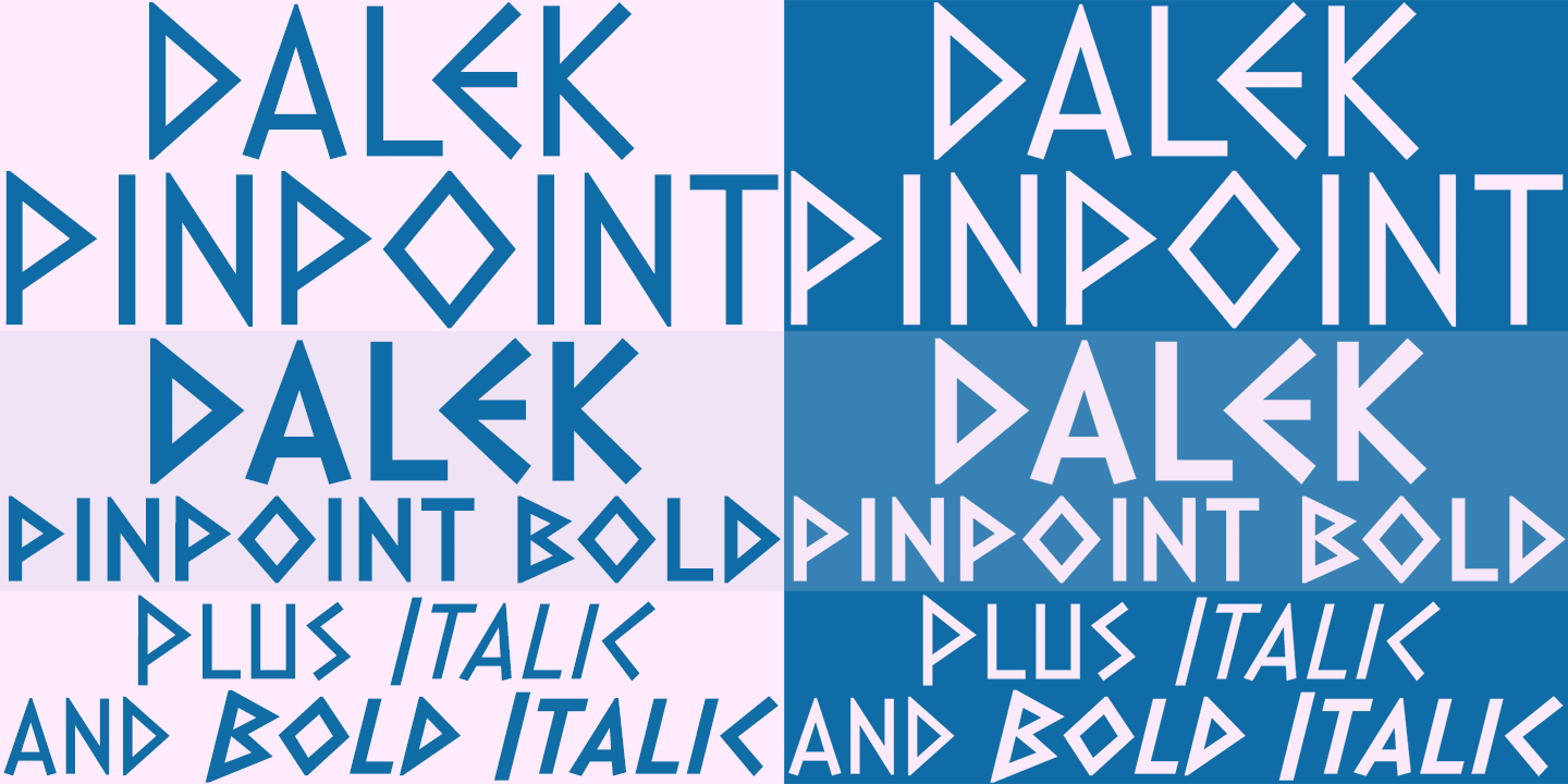 Dalek Pinpoint Font Poster #1