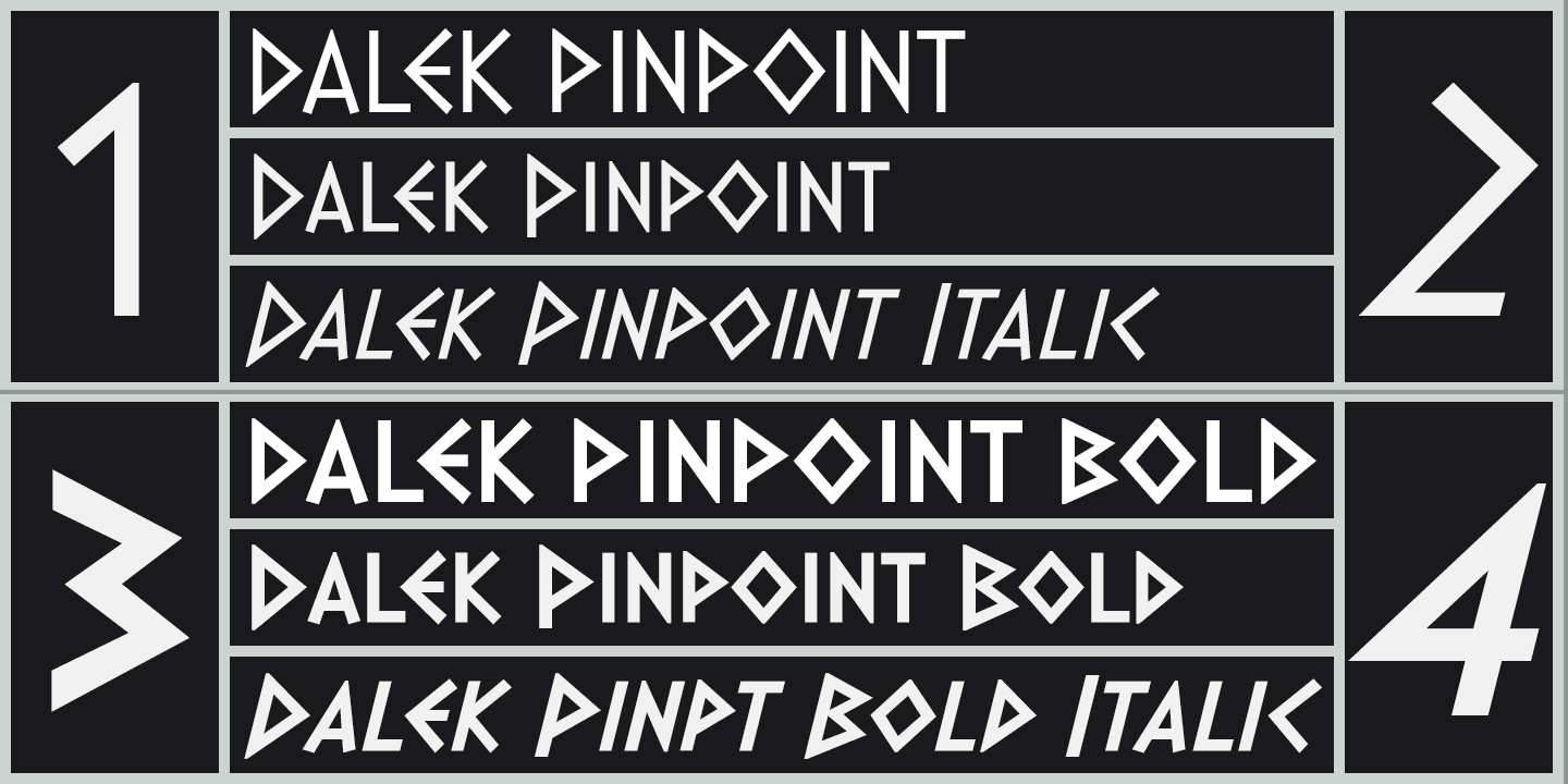 Dalek Pinpoint Font Poster #1