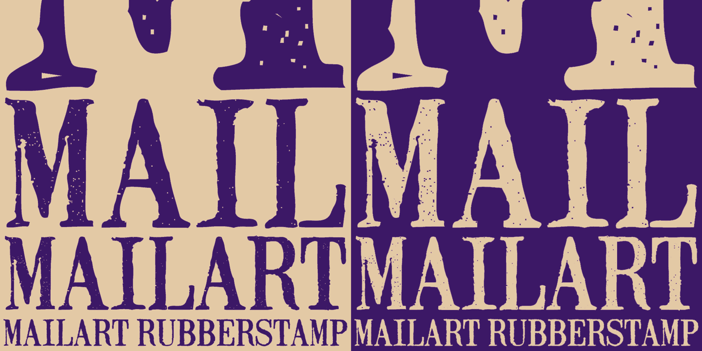 Mailart Rubberstamp Font Poster #1