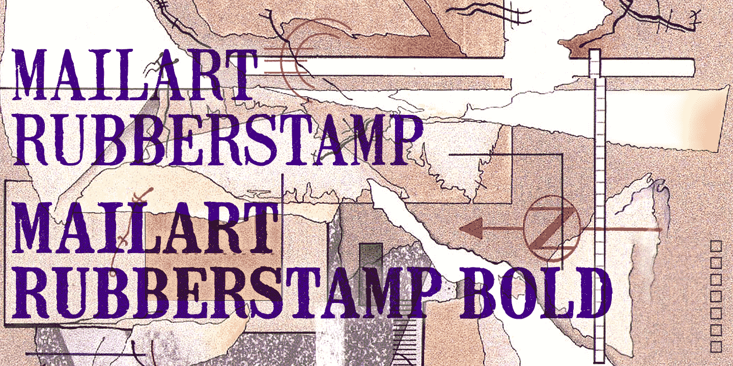 Mailart Rubberstamp Font Poster #1