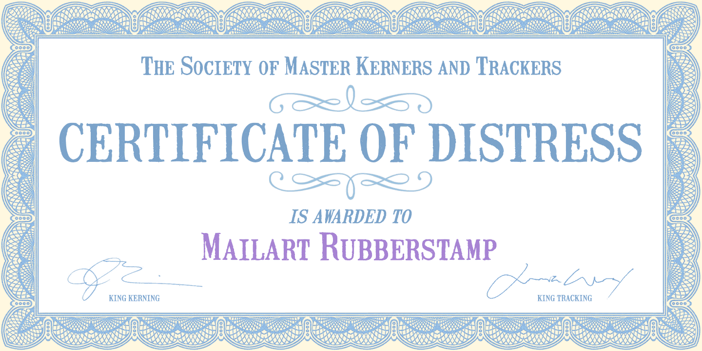 Mailart Rubberstamp Font Poster #1