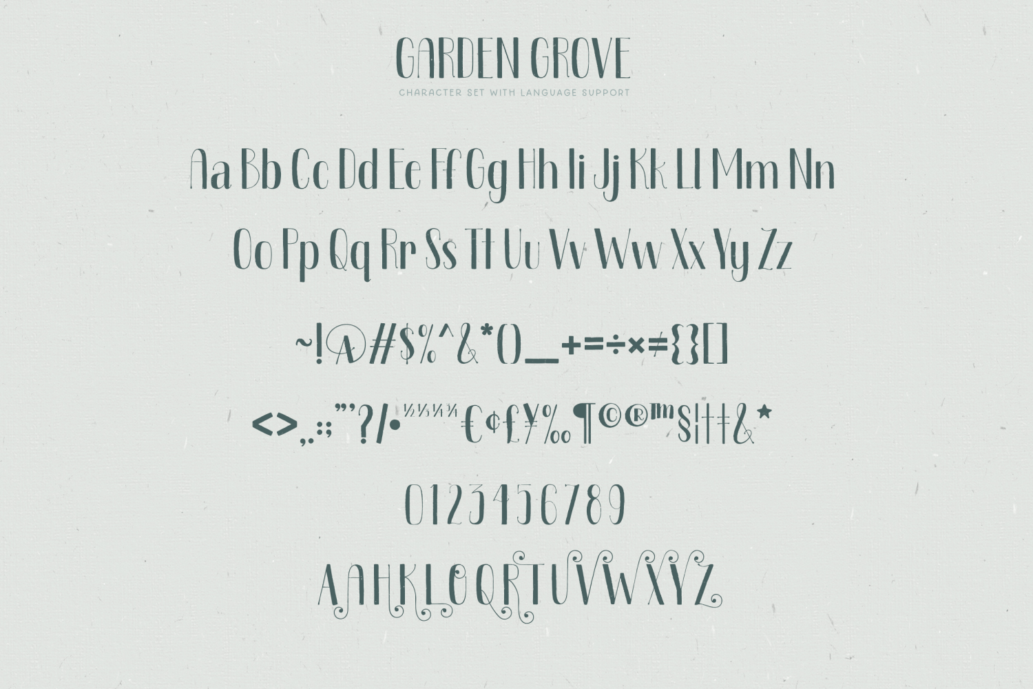 Garden Grove Font Poster #1