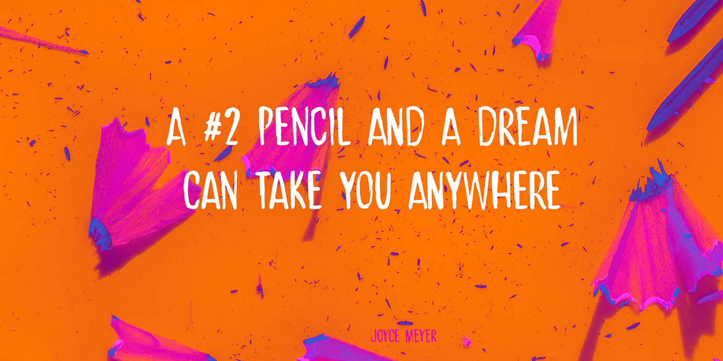 Gritty Pencil Font Poster #1