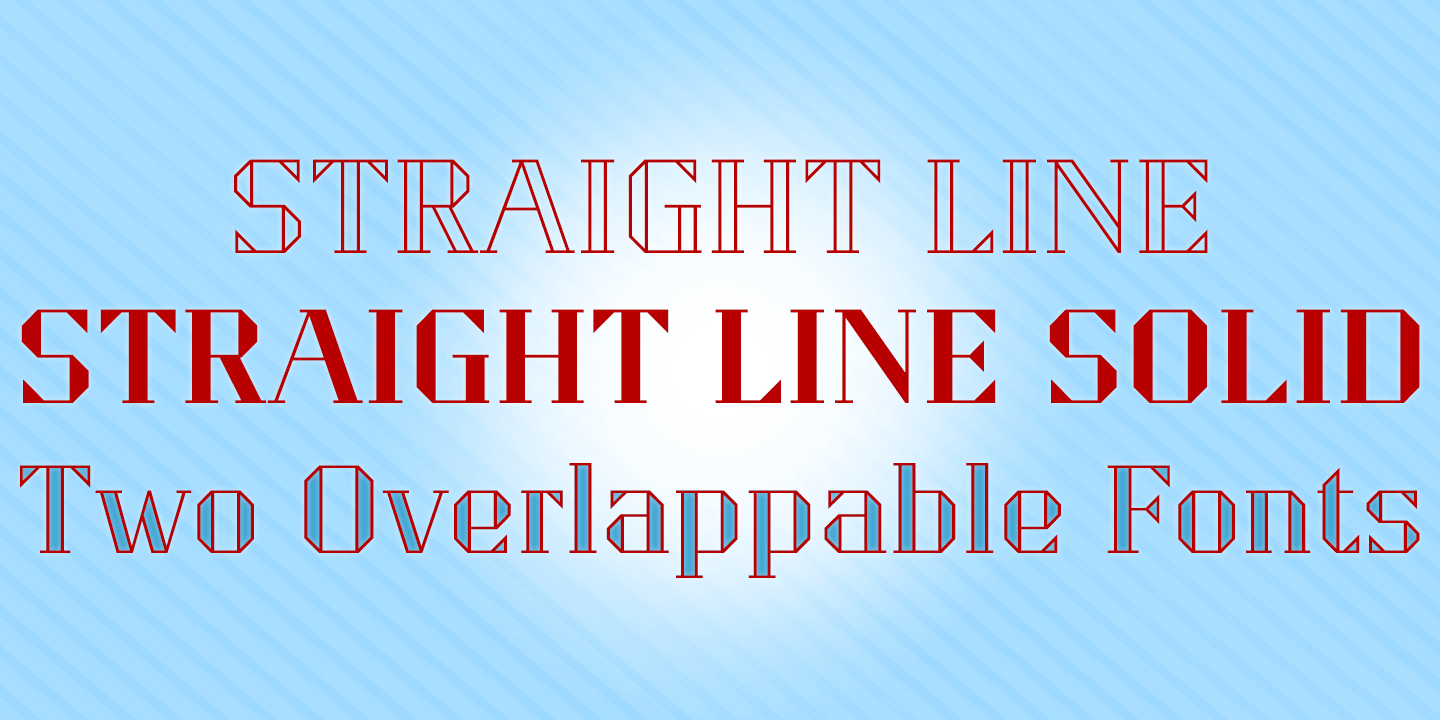 Straight Line Font Poster #1
