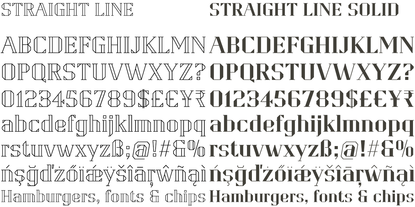 Straight Line Font Poster #1