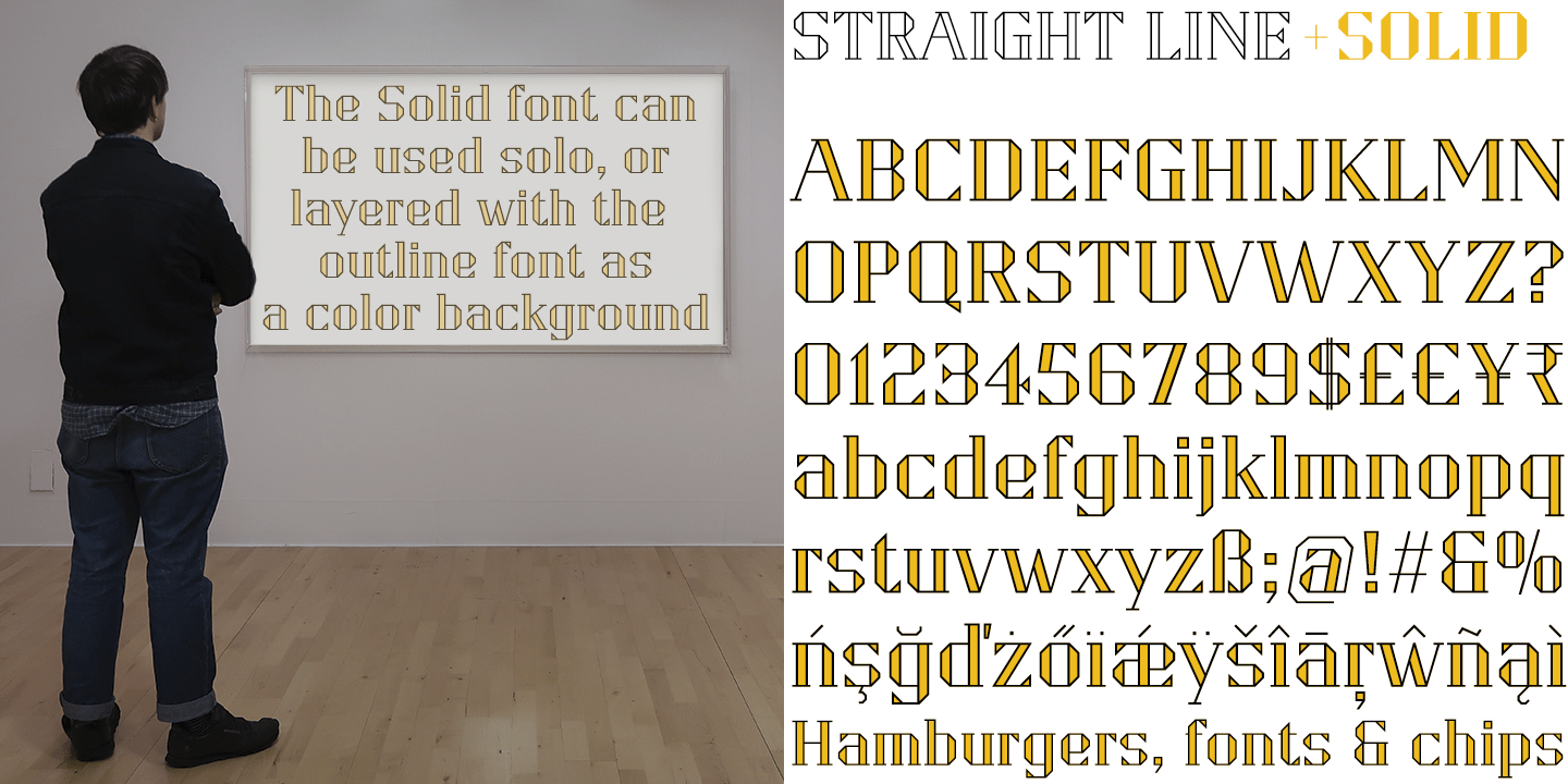 Straight Line Font Poster #1