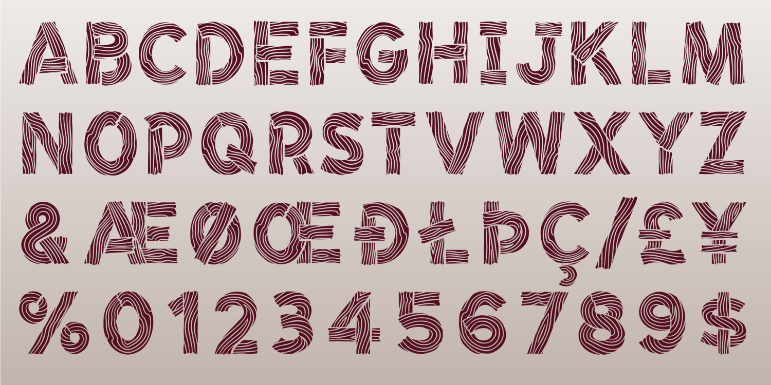 Timber Font Poster #1