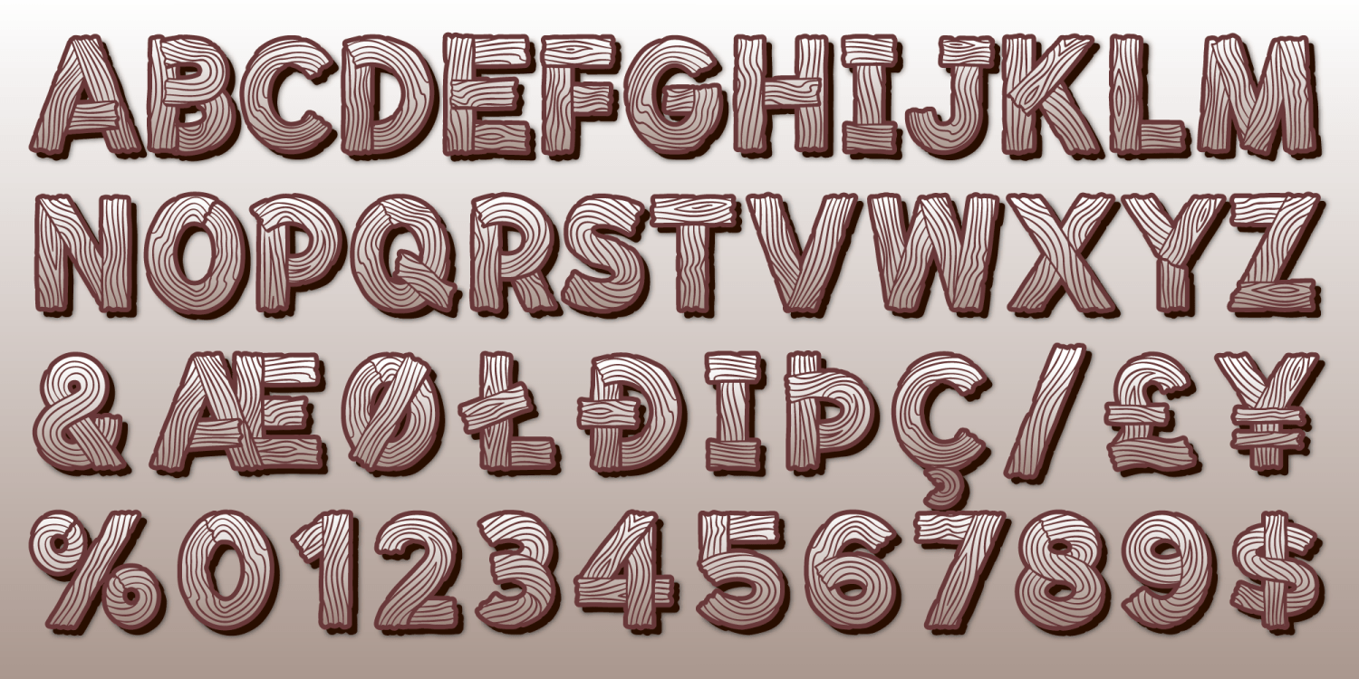 Timber Font Poster #1