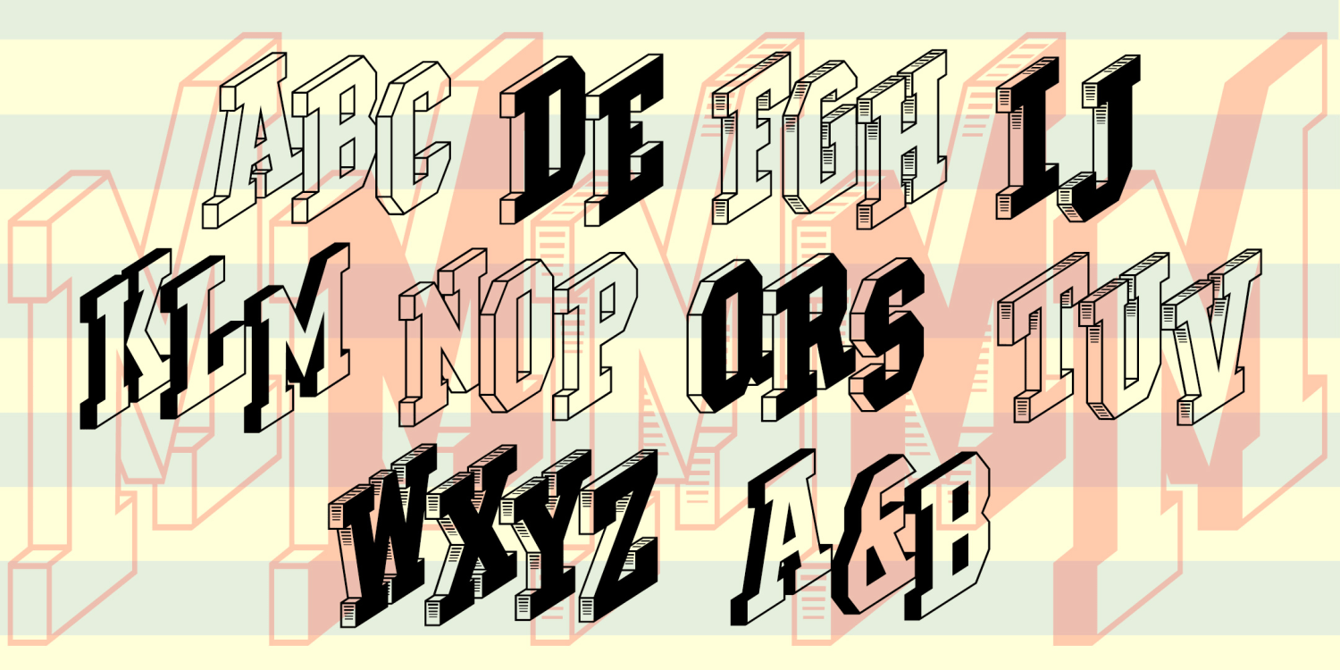 Marching Monograms Font Family Poster