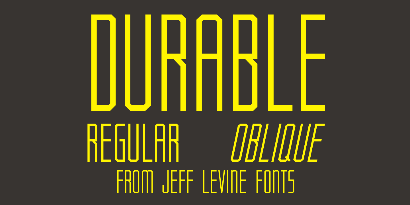 Durable Font Poster #1