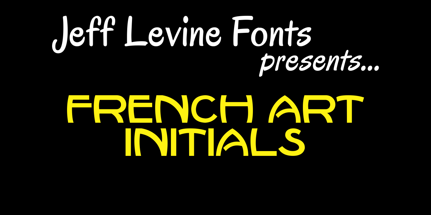 French Art Initials Font Poster #1