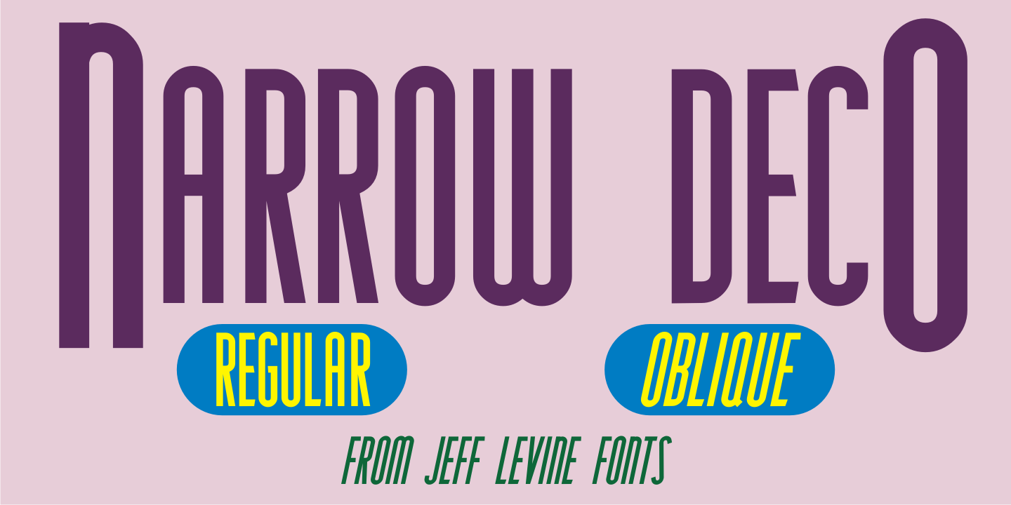 Narrow Deco Font Poster #1