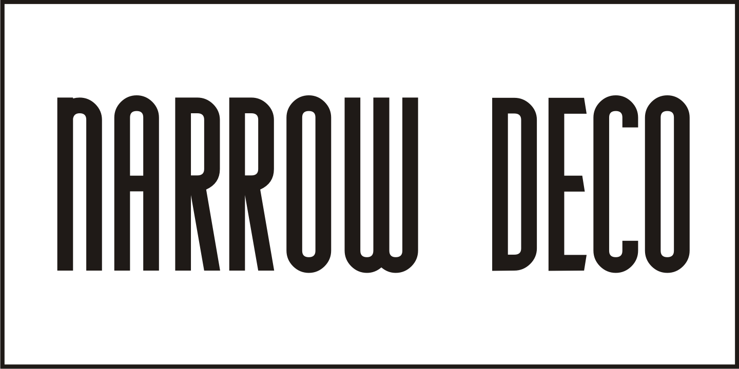 Narrow Deco Font Poster #2
