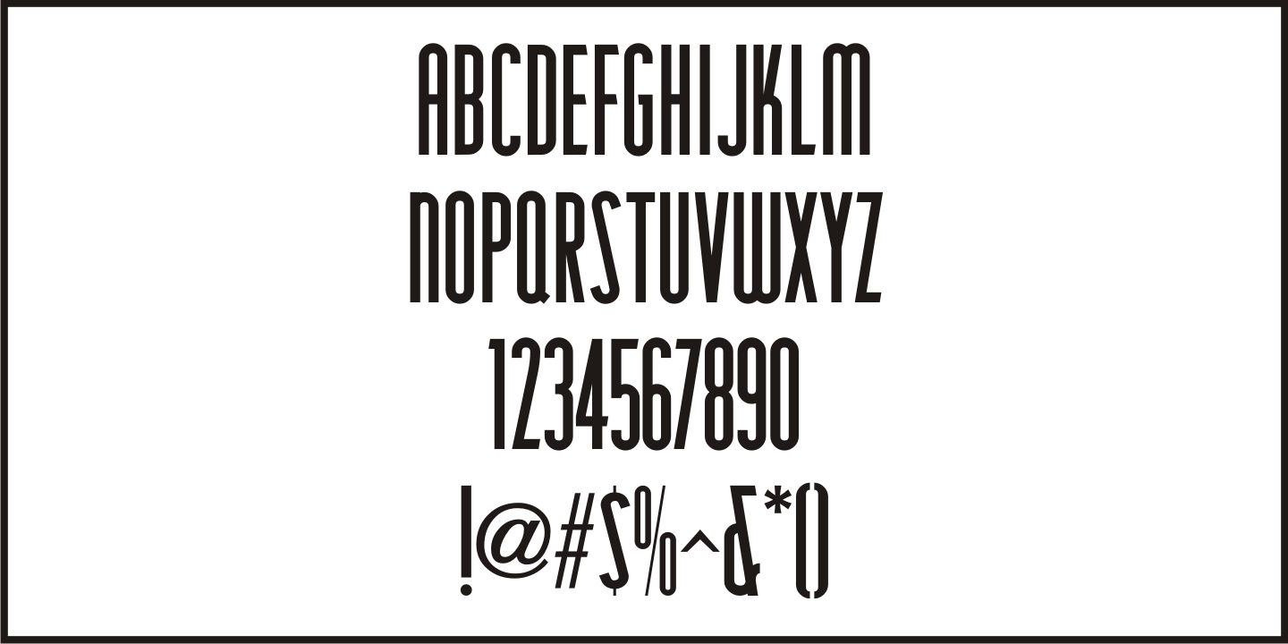 Narrow Deco Font Poster #3