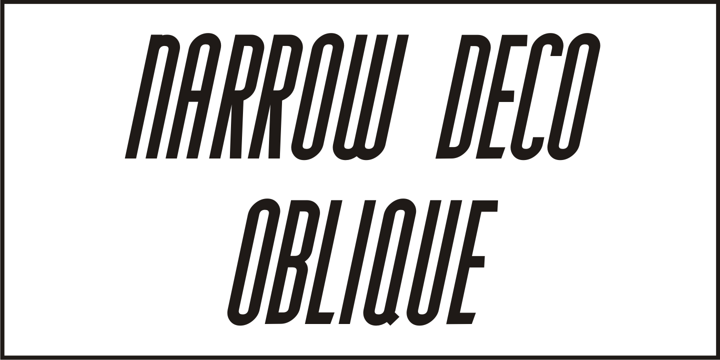 Narrow Deco Font Poster #4