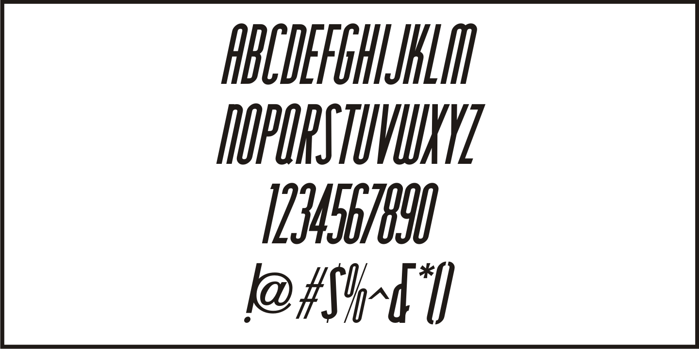 Narrow Deco Font Poster #5