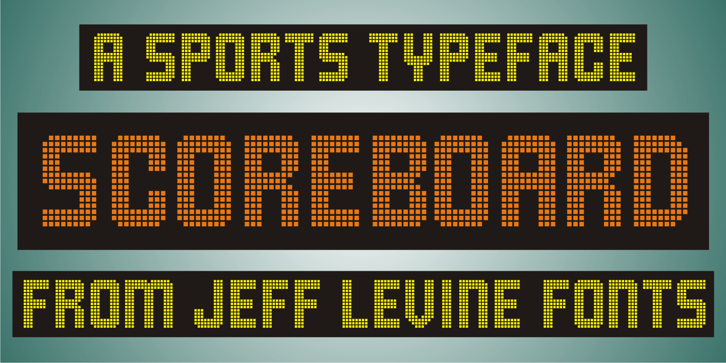 Scoreboard Font Family Poster