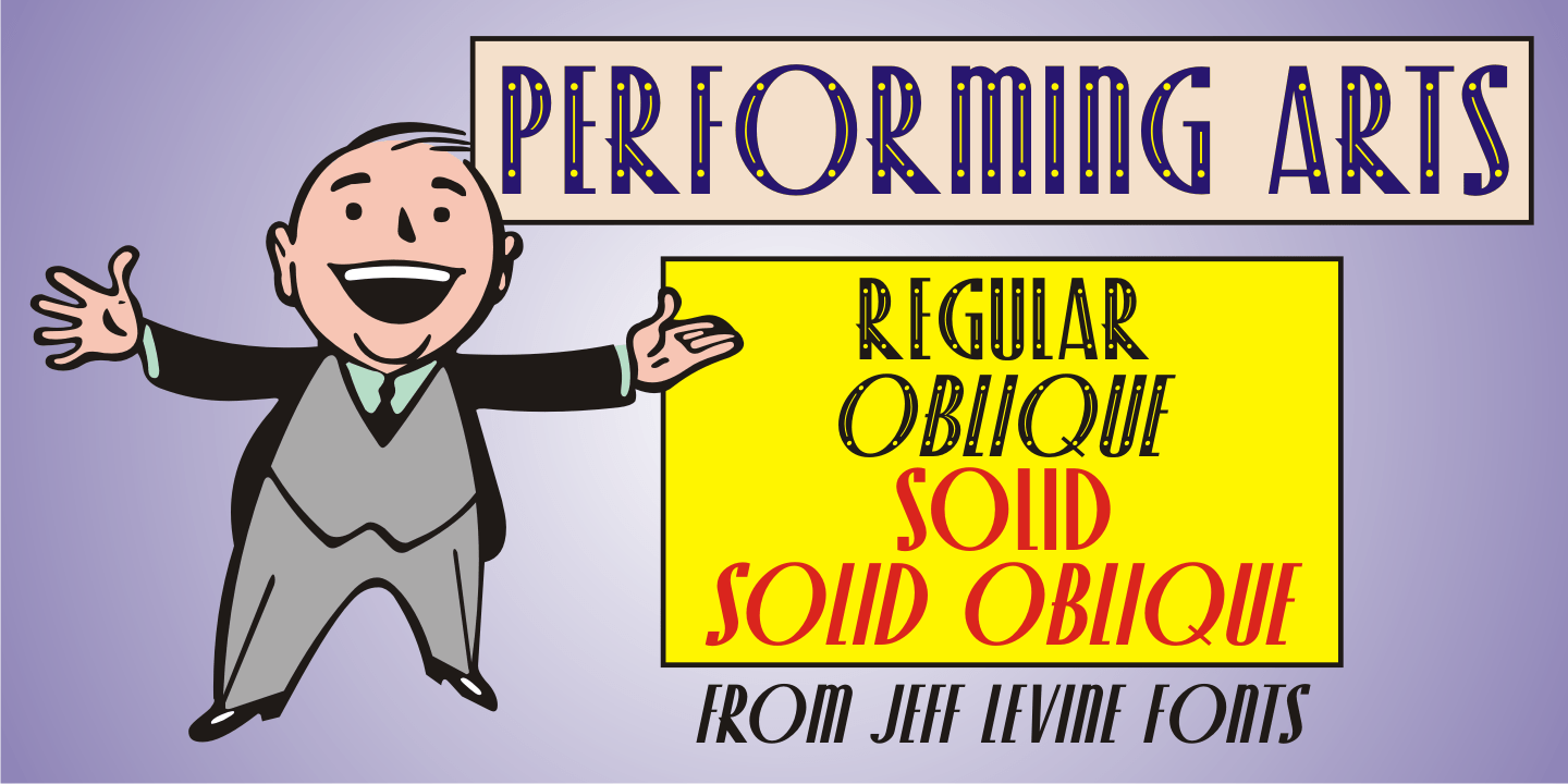 Performing Arts Font Family Poster