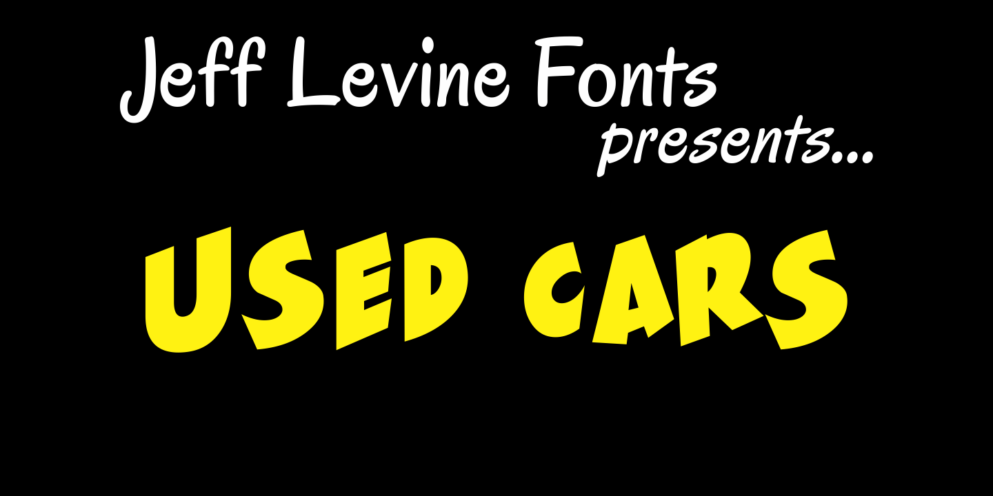 Used Cars Font Family Poster