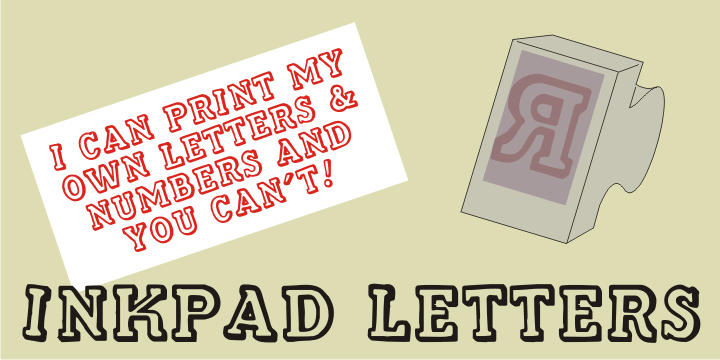Inkpad Letters Font Family Poster