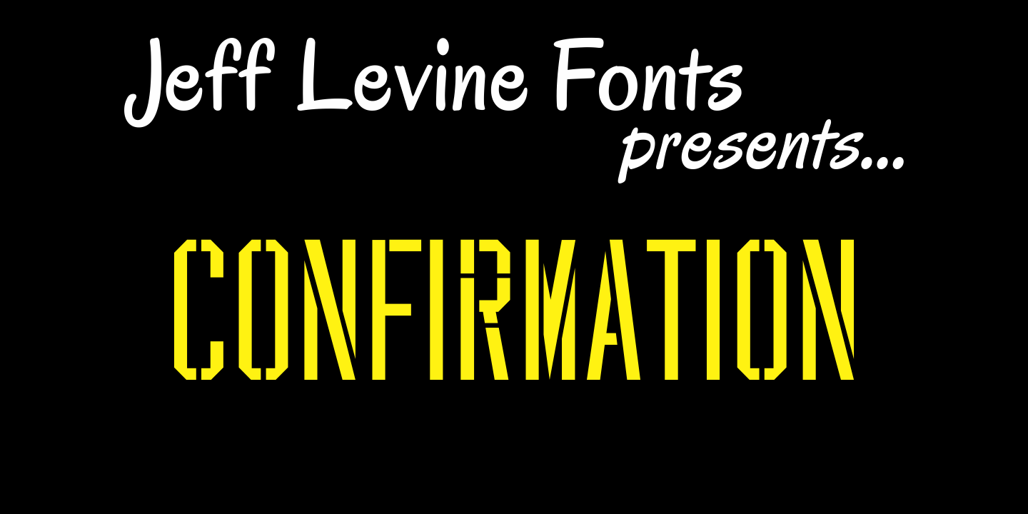 Confirmation Font Family Poster