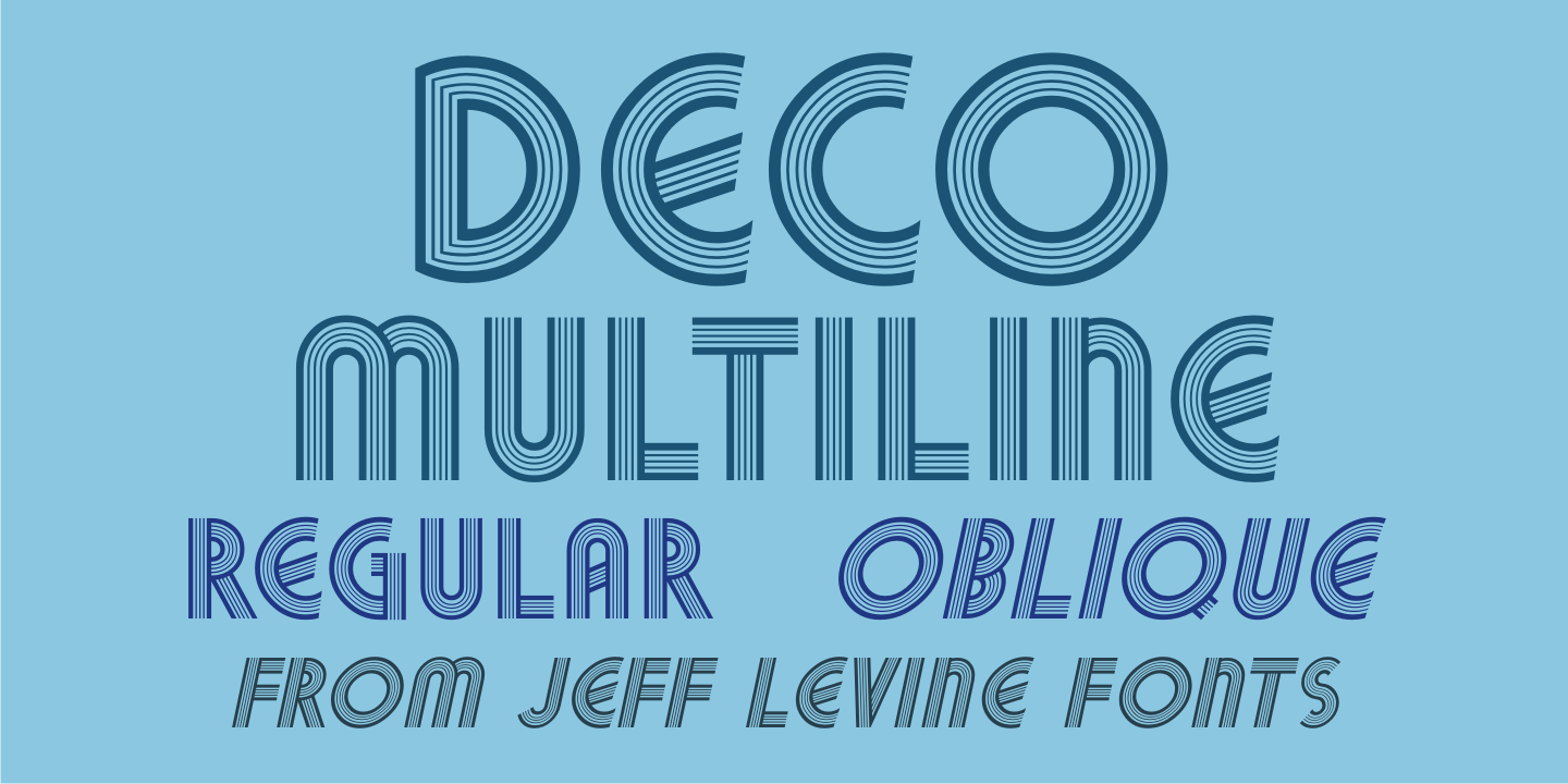 Deco Multiline Font Family Poster