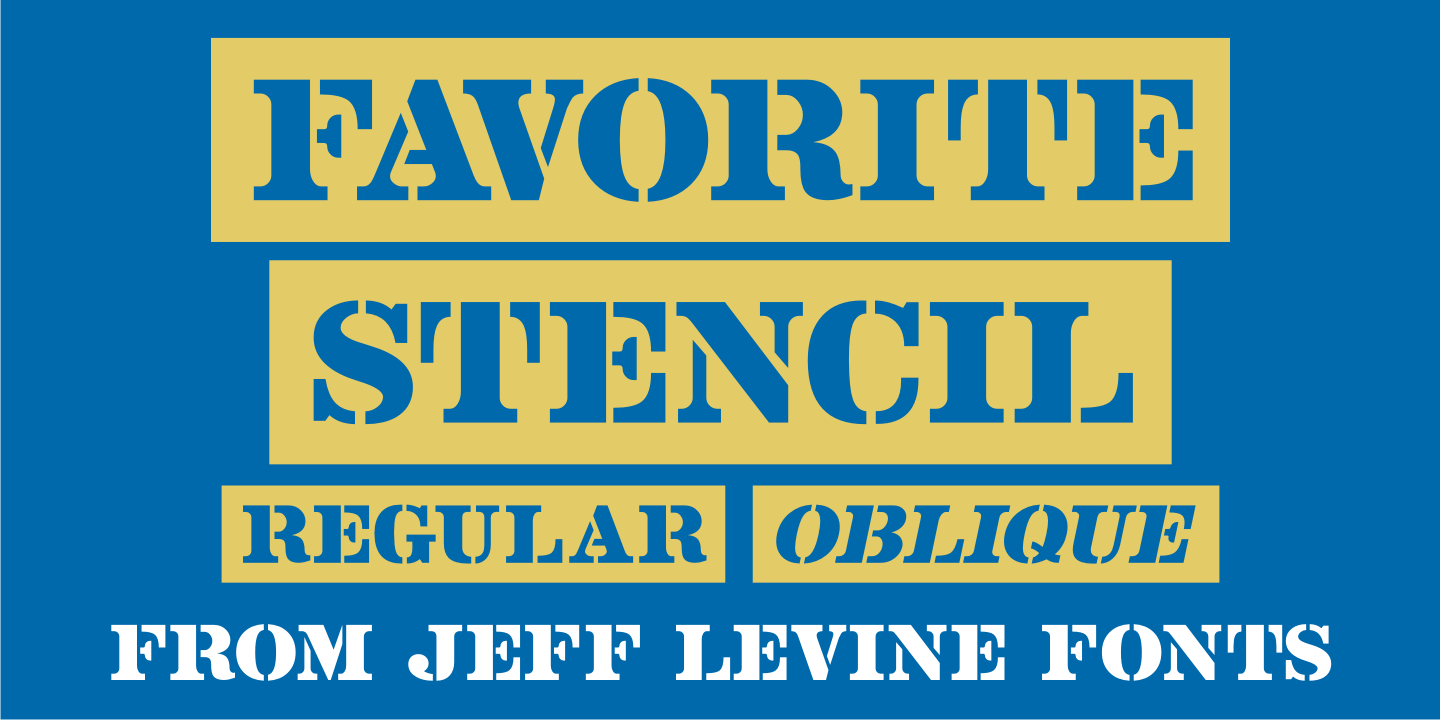 Favorite Stencil Font Family Poster