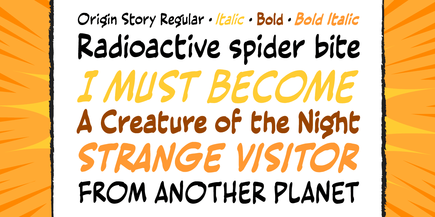 Origin Story Font Poster #2