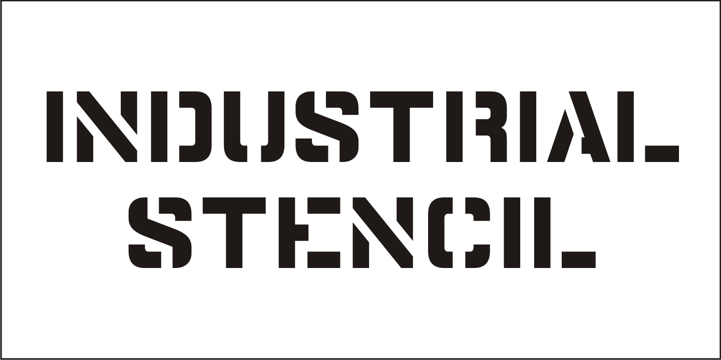 Industrial Stencil Font Poster #2