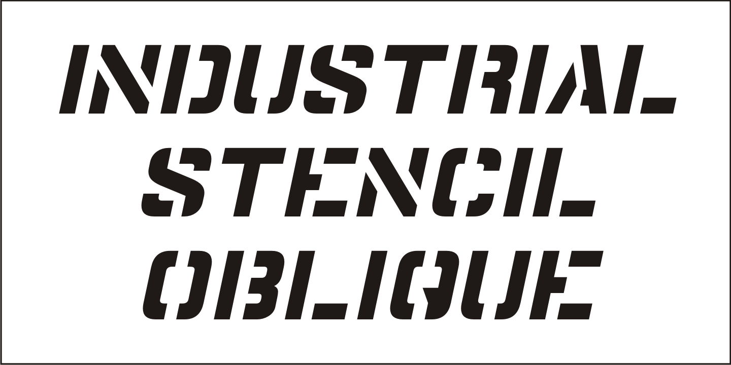 Industrial Stencil Font Poster #4