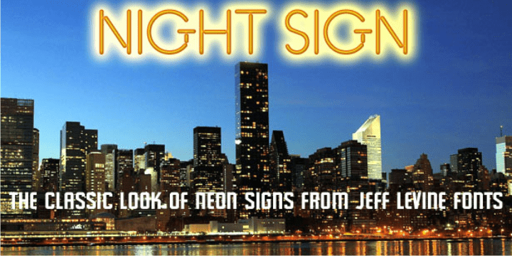 Night Sign Font Family