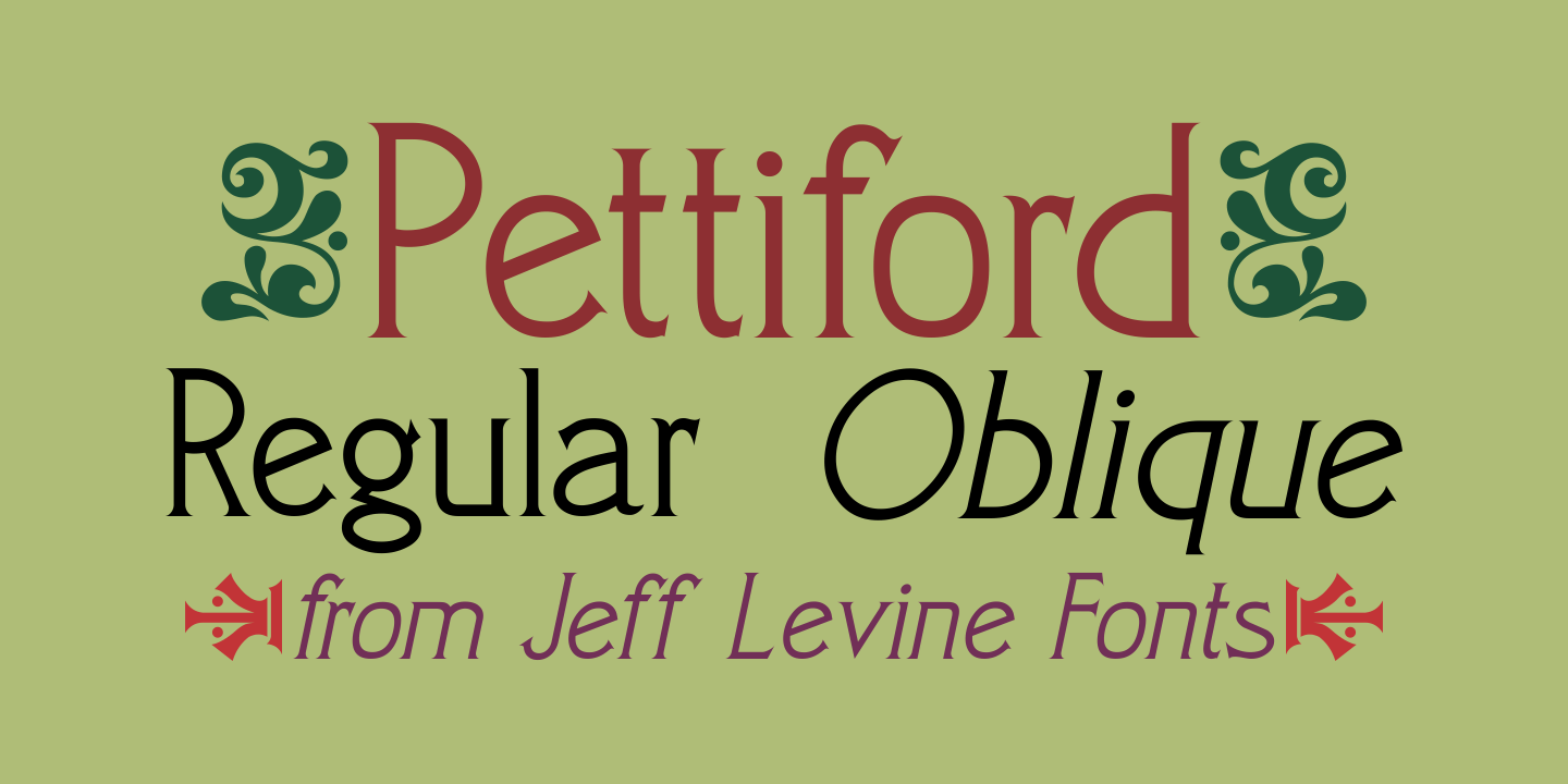 Pettiford Font Family Poster