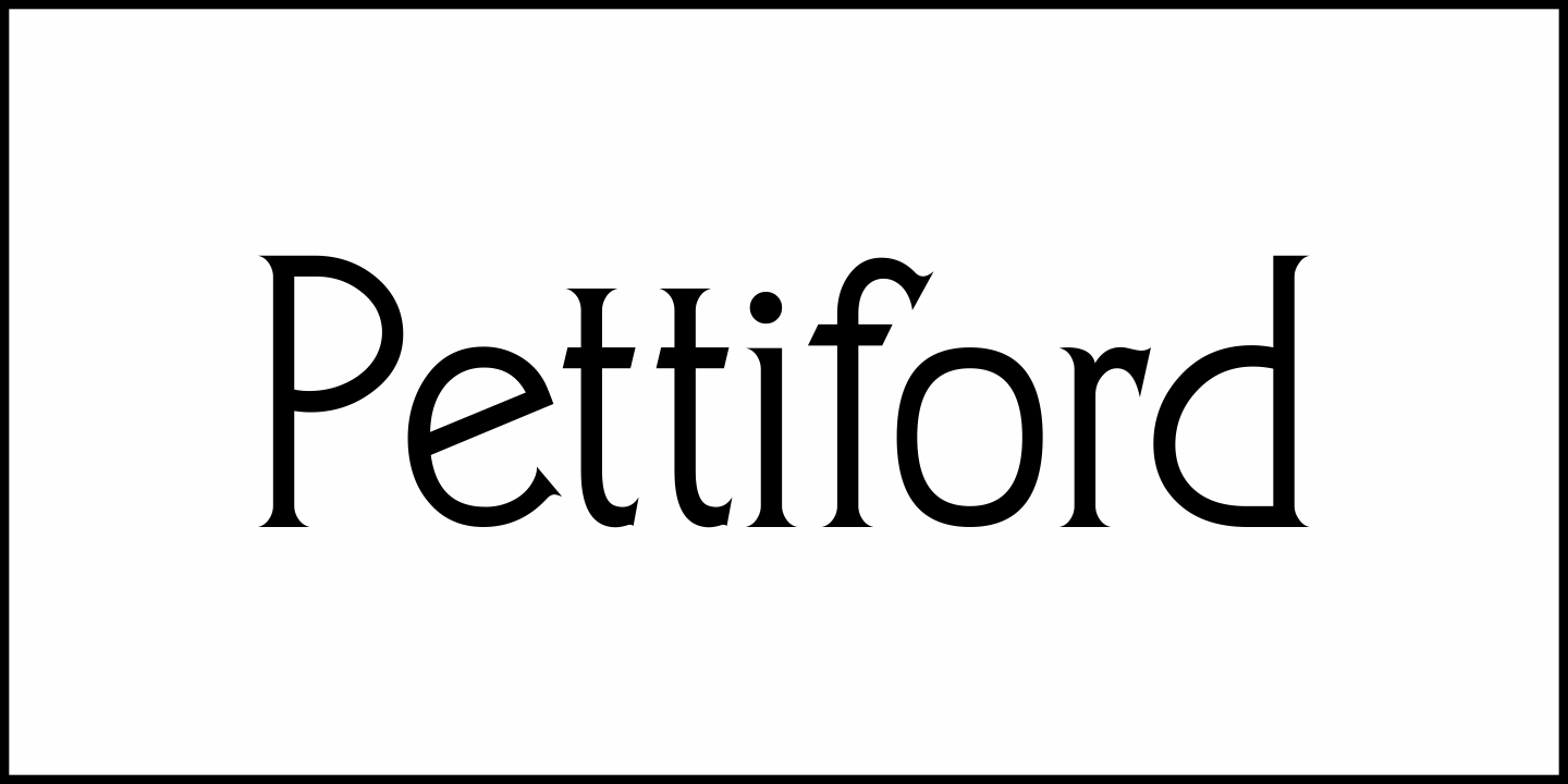 Pettiford Font Poster #2