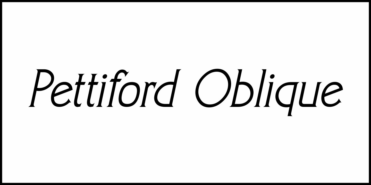 Pettiford Font Poster #4