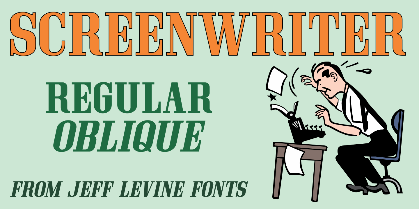 Screenwriter Font Family Poster