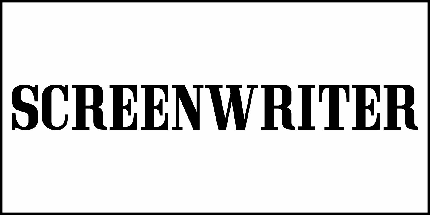 Screenwriter Font Poster #1