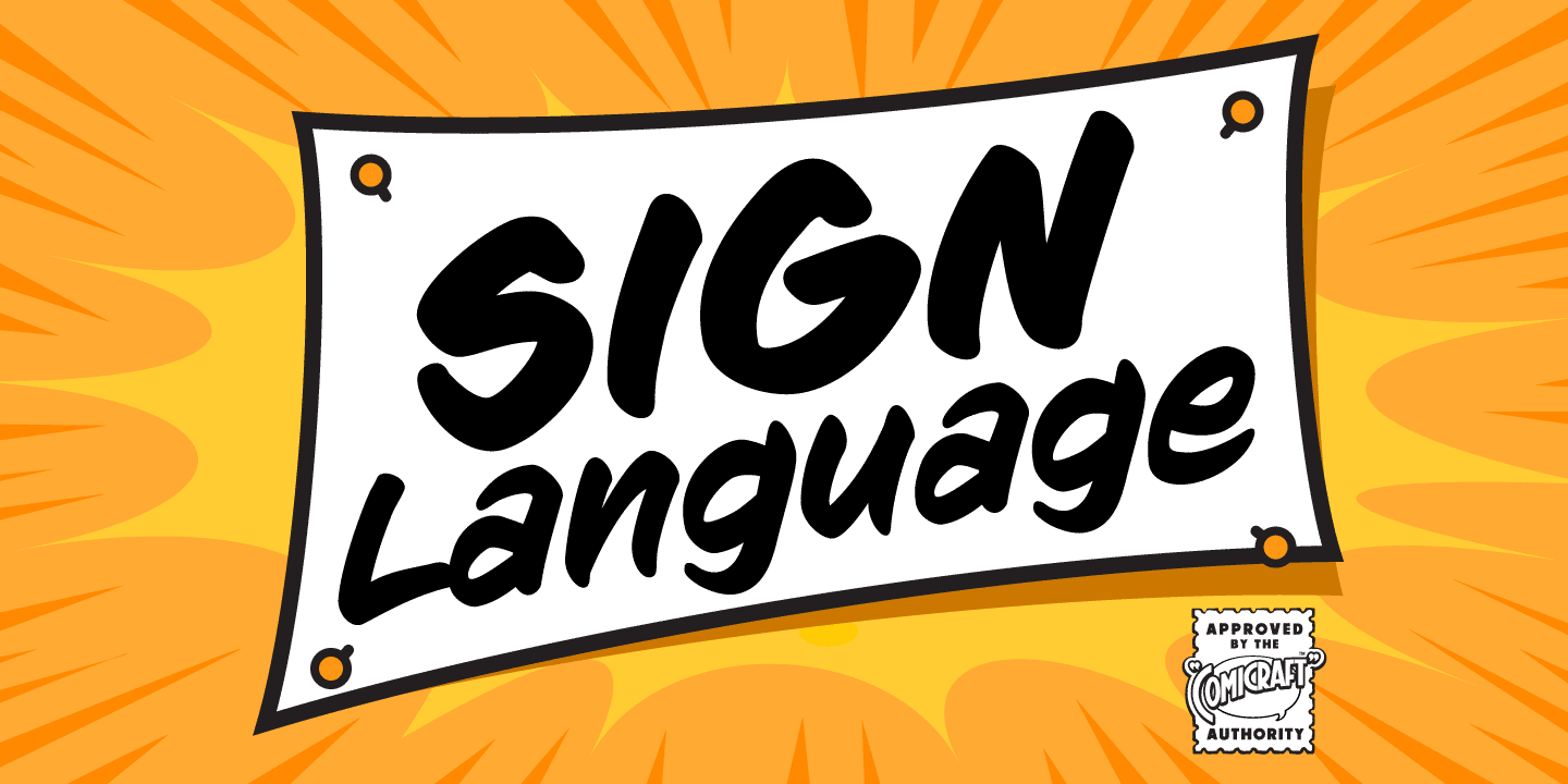 Sign Language Font Poster #1