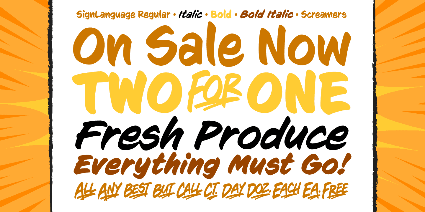 Sign Language Font Poster #1