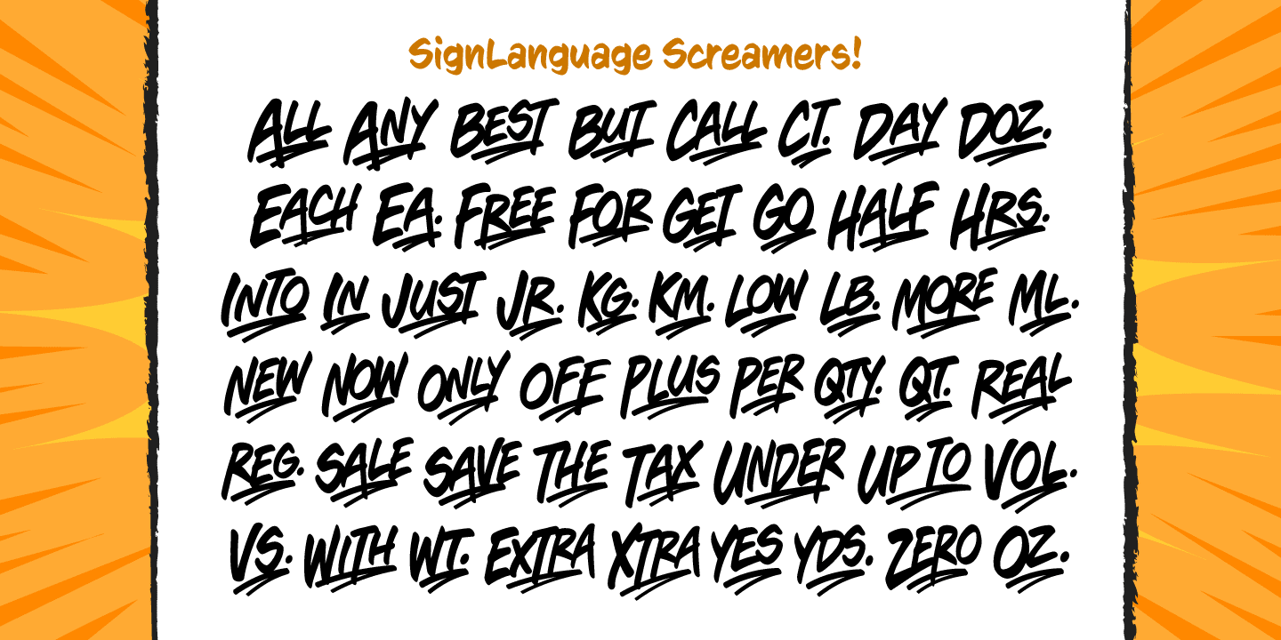 Sign Language Font Poster #1
