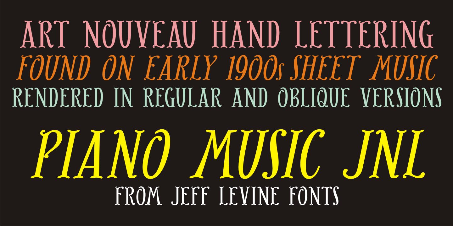 Piano Music Font Family Poster