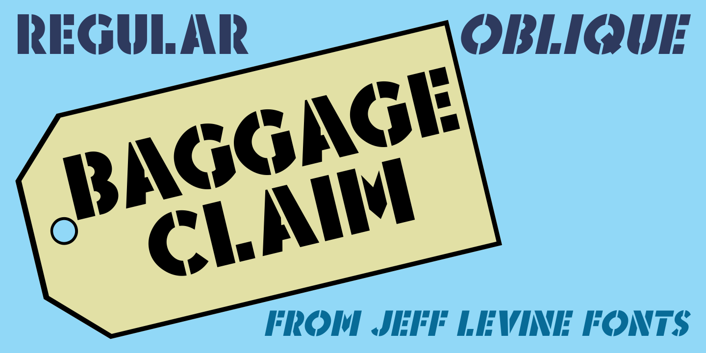 Baggage Claim Font Poster #1
