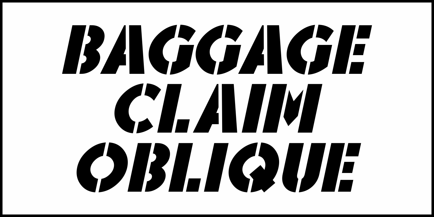Baggage Claim Font Poster #4